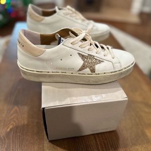 Hi-Star classic, peach-pink heel with glitter gold star